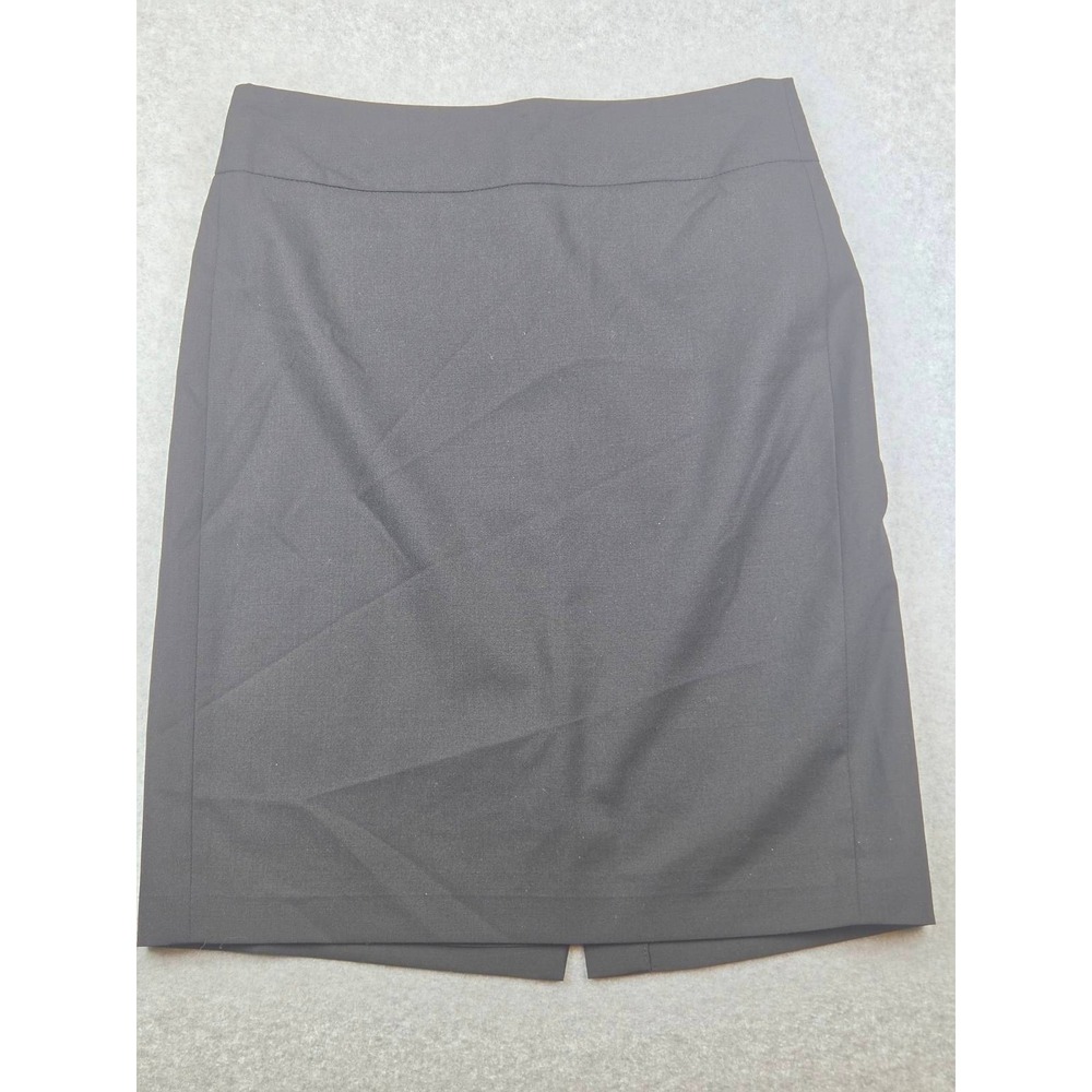Banana Republic Womens 2P Black Stretch Wool Blend Pencil Skirt Petite RN 54023